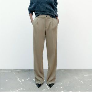 Zara Khaki Full Length Pants
